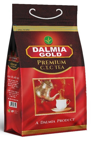 Dalmia Gold Premium Tea 1kg - Zipper Pouch Pack | Blend of CTC Tea Granules from Assam and Dooars